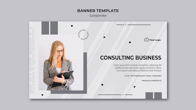 Banner Corporate Design Vorlage Kostenlose Psd Datei