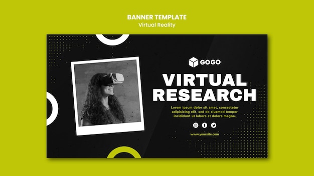 Banner Vorlage Fur Virtuelle Realitat Kostenlose Psd Datei