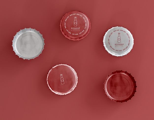 Download Beer caps mockup | Kostenlose PSD-Datei