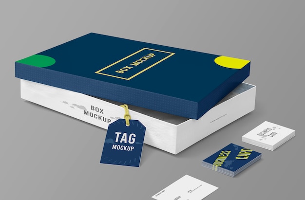 Download Box verpackung mockup-vorlage | Premium-PSD-Datei