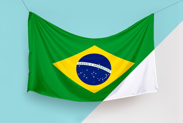 Brasilien-flaggenkonzeptmodell | Kostenlose PSD-Datei