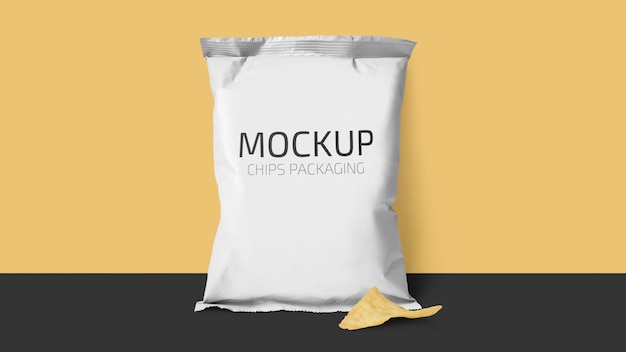 Chips Verpackung Mockup Premium Psd Datei