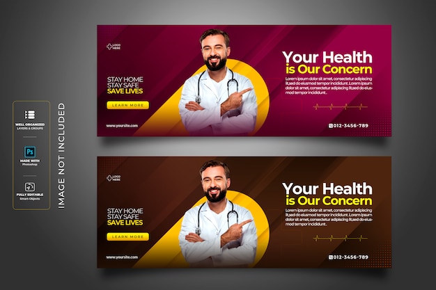 Coronavirus Oder Convid 19 Medizinische Gesundheit Facebook Cover Vorlage Premium Psd Datei