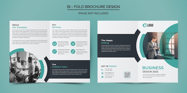 Corporate Business Bifold Broschure Design Vorlage Premium Psd Datei