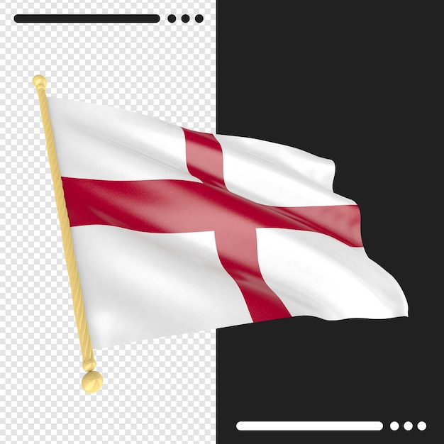 England Flagge 3d Rendering Isoliert Premium Psd Datei