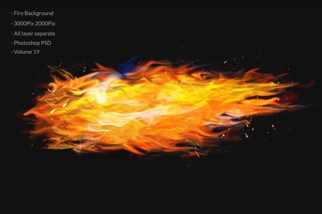 Feuer Flammt Hintergrund Premium Psd Datei