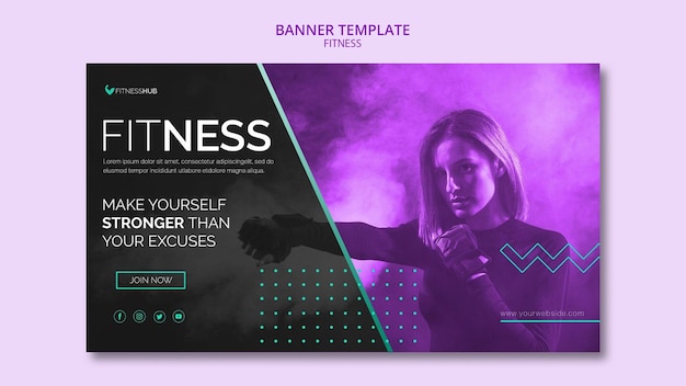 Fitness Konzept Banner Vorlage Kostenlose Psd Datei