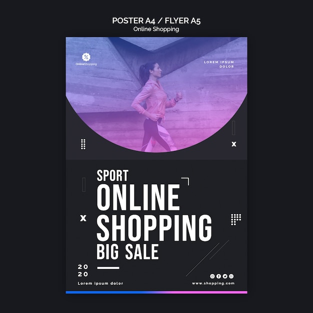 Flyer Vorlage Fur Online Sport Shopping Kostenlose Psd Datei