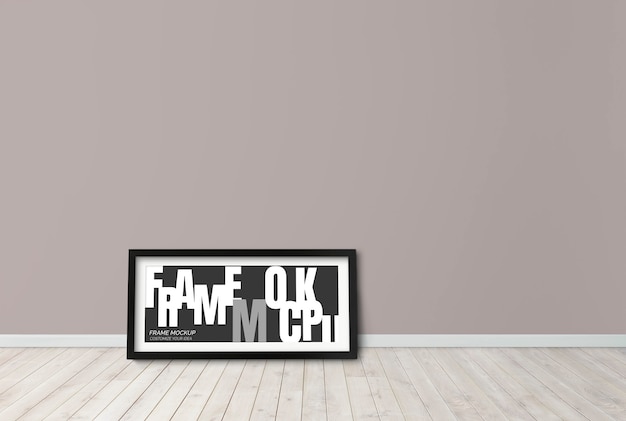Frame an eine wand gelehnt Premium PSD