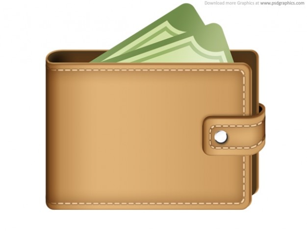 Geld in der brieftasche icon (psd) | Kostenlose PSD-Datei