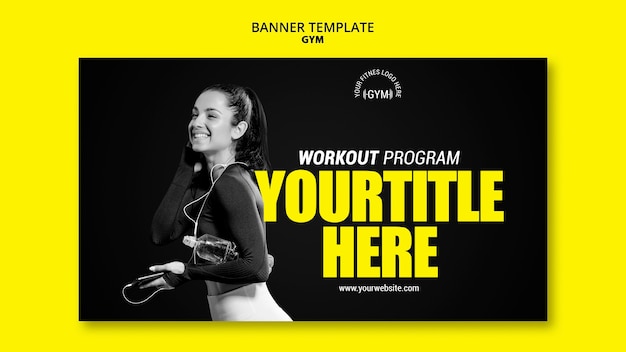 Gym Banner Vorlage Design Kostenlose Psd Datei