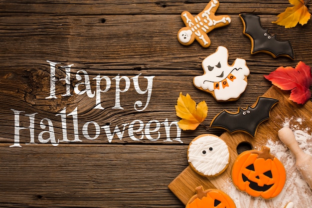 Happy halloween süßes oder saures süßes Kostenlosen PSD