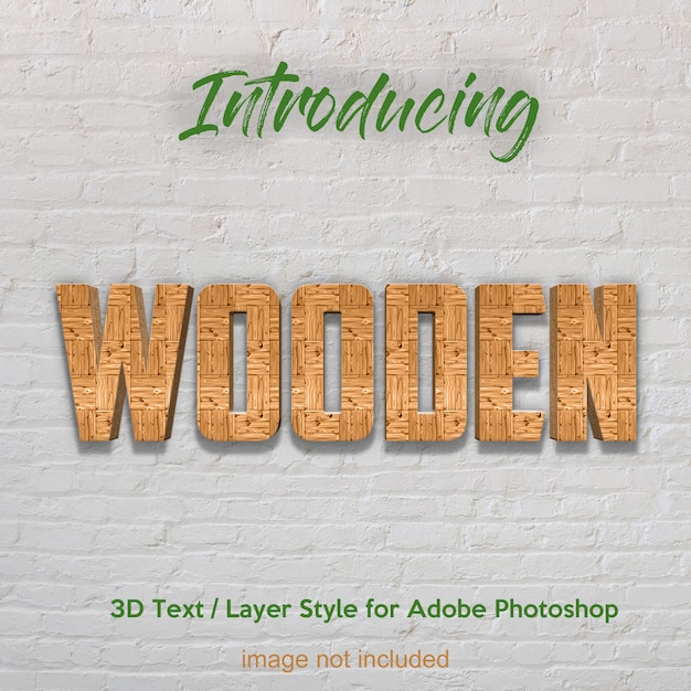 Holzbrett 3d maserte photoshop schichtart-texteffekte Premium PSD