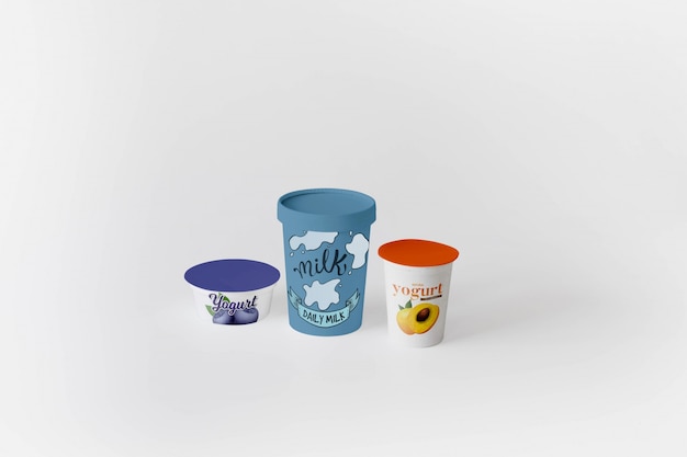 Joghurt Verpackung Mockup Kostenlose Psd Datei