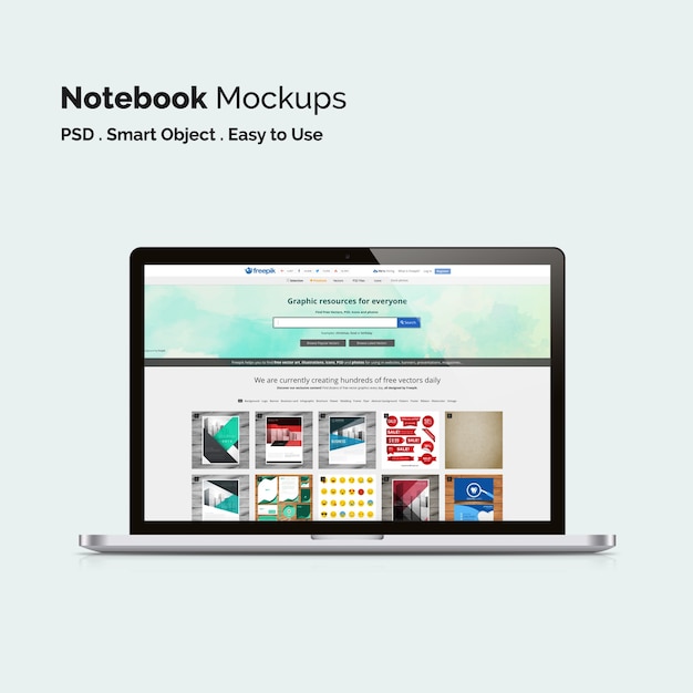 Download Laptop mock-up | Download der kostenlosen PSD