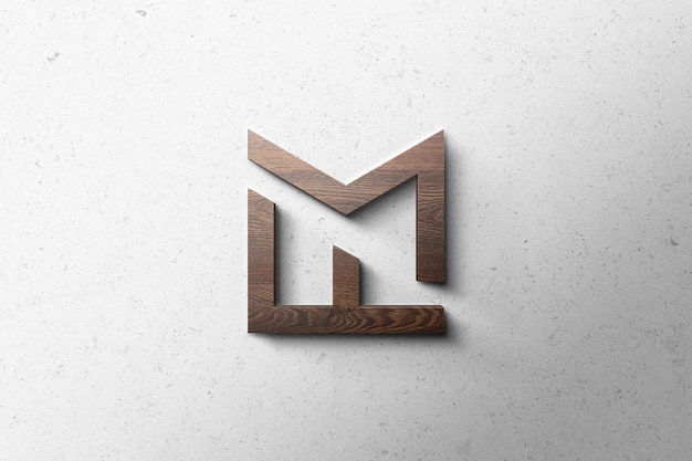 Download Logo mockup 3d holz | Premium-PSD-Datei