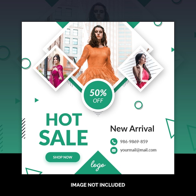 Minimales mode-social-media-beitragsdesign Premium PSD