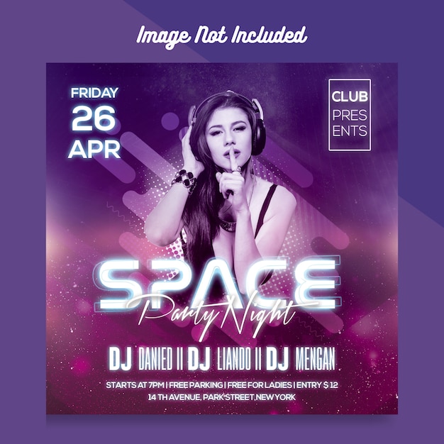 Nachtclubparty Flyer Vorlage Premium Psd Datei