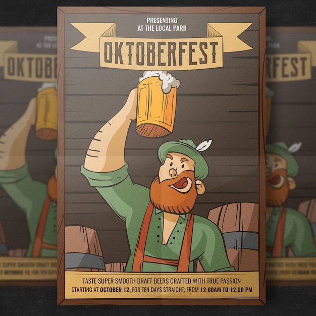 Oktoberfest flyer vorlage | Kostenlose PSD-Datei