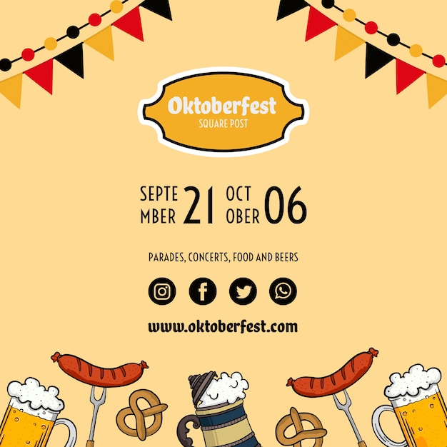 Oktoberfest Flyer Vorlage Kostenlose Psd Datei