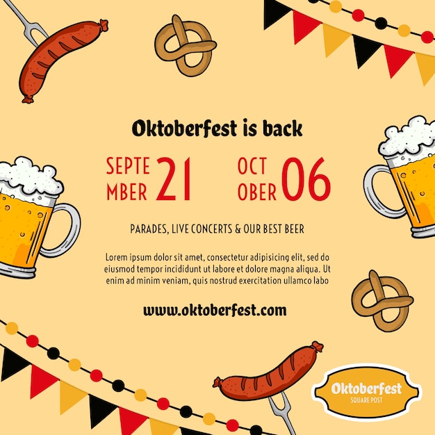 Oktoberfest Flyer Vorlage Kostenlose Psd Datei