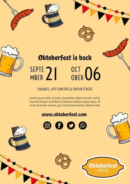 Oktoberfest Flyer Vorlage Kostenlose Psd Datei