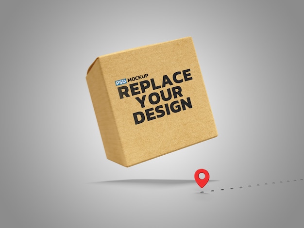 Download Online delivery box mockup 3d-rendering-design | Premium-PSD-Datei