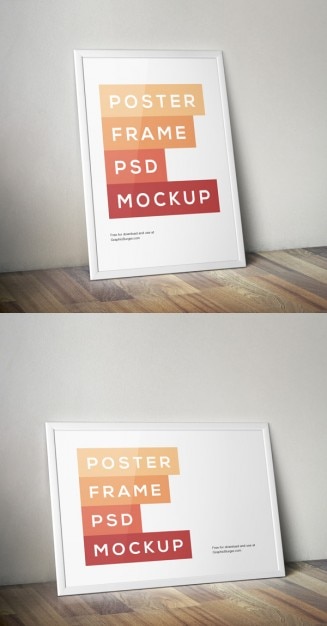 Download Poster mit rahmen mockup | Download der kostenlosen PSD