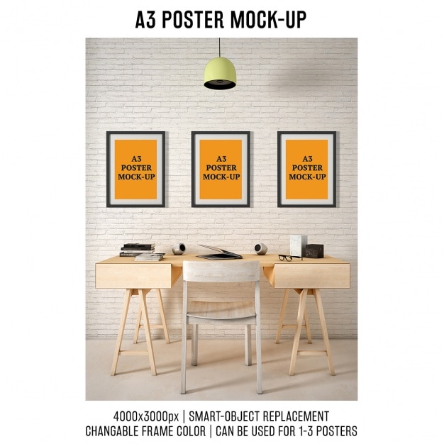 Download Poster mock-up-design | Kostenlose PSD-Datei