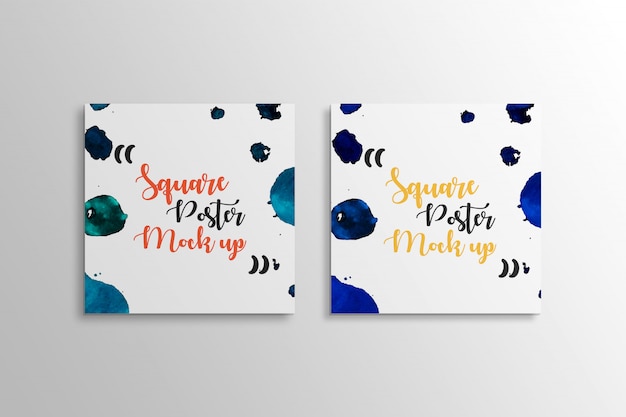 Quadratische Poster Mock Up Prasentation Premium Psd Datei