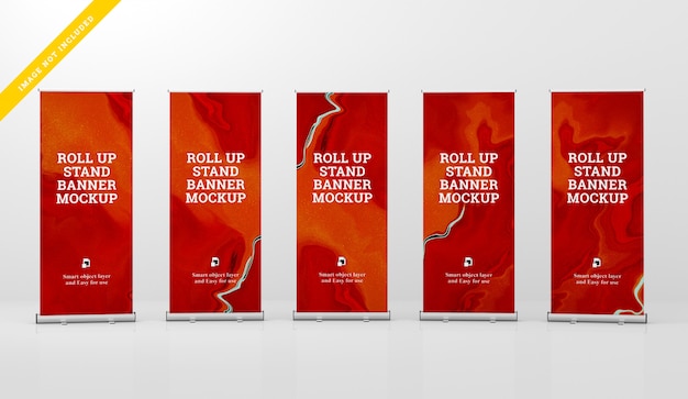 Download Roll up banner stand mockup. | Premium-PSD-Datei