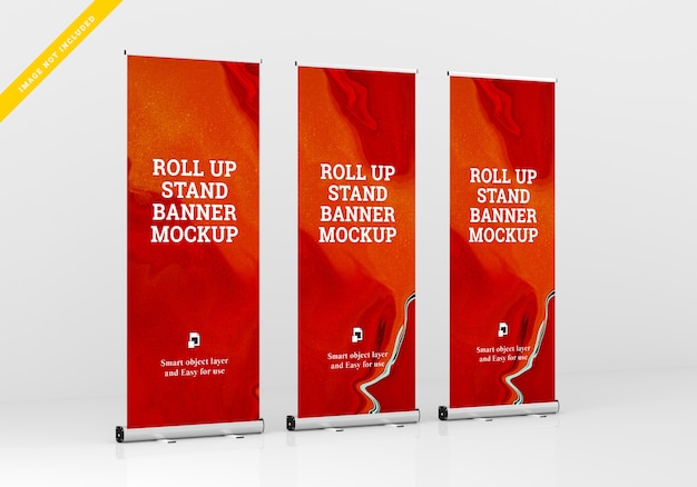 Download Roll up banner stand mockup. | Premium-PSD-Datei