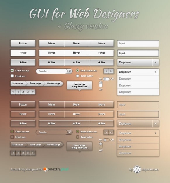 Transparent web-elemente psd material Kostenlosen PSD