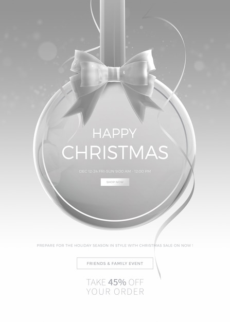 Vertikale fahnen- oder plakatschablone des weihnachtsverkaufs Premium PSD