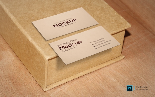 Download Visitenkarte auf box mockup design template | Premium-PSD ...