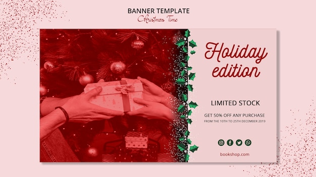 Weihnachten Banner Vorlage Konzept Kostenlose Psd Datei