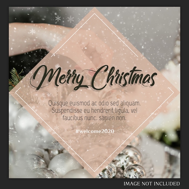 Weihnachten instagram postkarte PremiumPSDDatei
