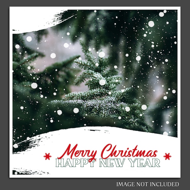 Weihnachten und ein glückliches neues jahr 2019 foto mockup und instagram post template für social media Premium PSD