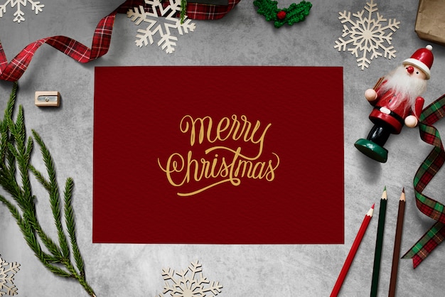 Weihnachtsfeiertagsgruß-entwurfsmodell Kostenlosen PSD