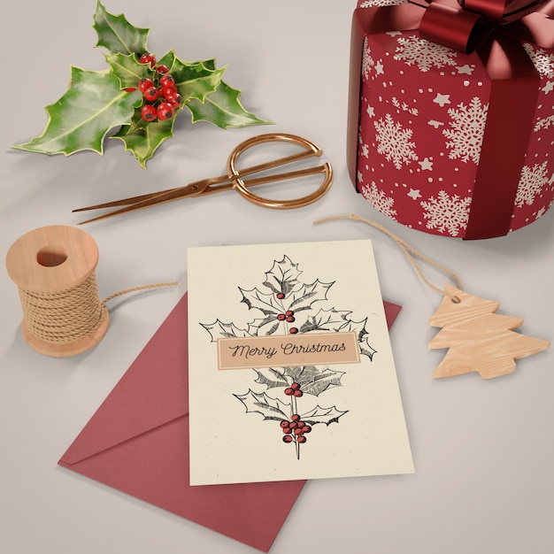Weihnachtskarten-schreibvorgang zu hause Kostenlosen PSD