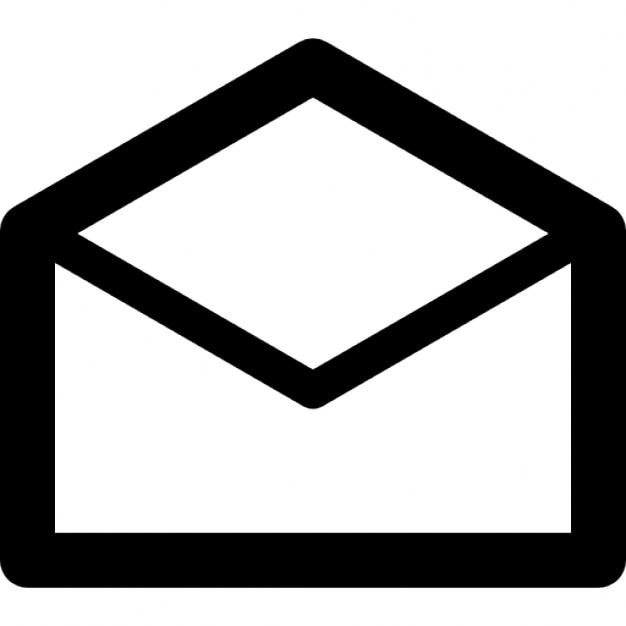 Envelope esboço volta abriu símbolo interface de e-mail 