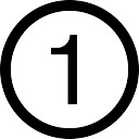 Numéro un dans un cercle | Télécharger Icons gratuitement