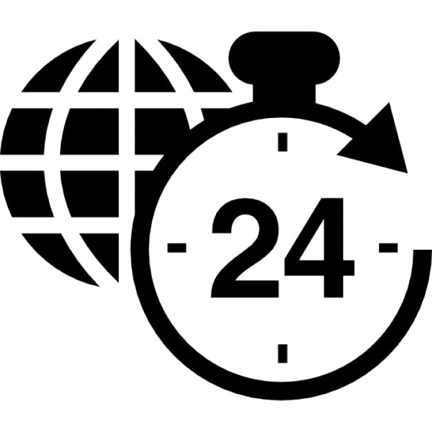 24 horas de símbolos periodismo Icono Gratis