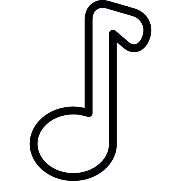 Blanco bosquejo musical nota | Descargar Iconos gratis
