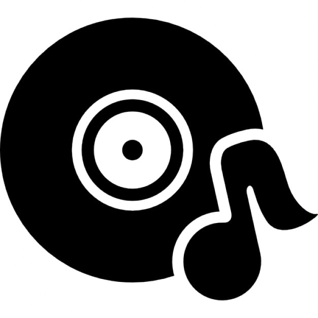 Disco de música con nota musical  Descargar Iconos gratis