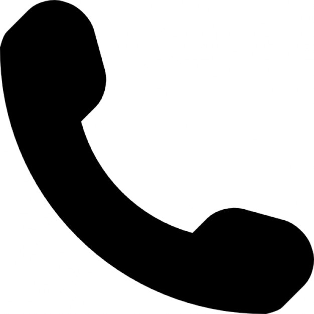 Llamada de teléfono auricular símbolo en negro | Descargar ...