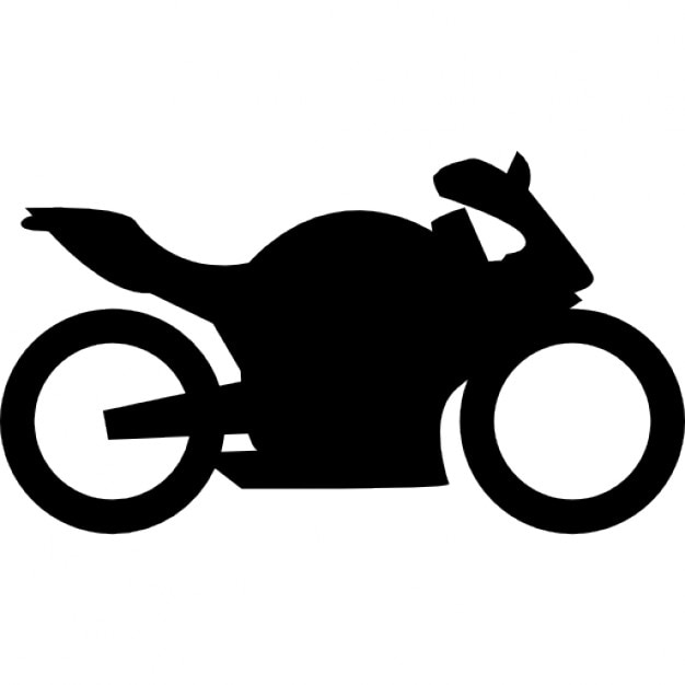 Motocicleta de gran tamaño silueta negro | Descargar Iconos gratis