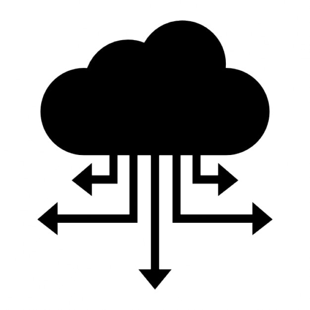 Nube símbolo de distribución de datos  Descargar Iconos 