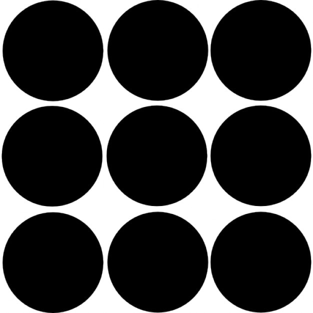 android middle icon 9 white circles