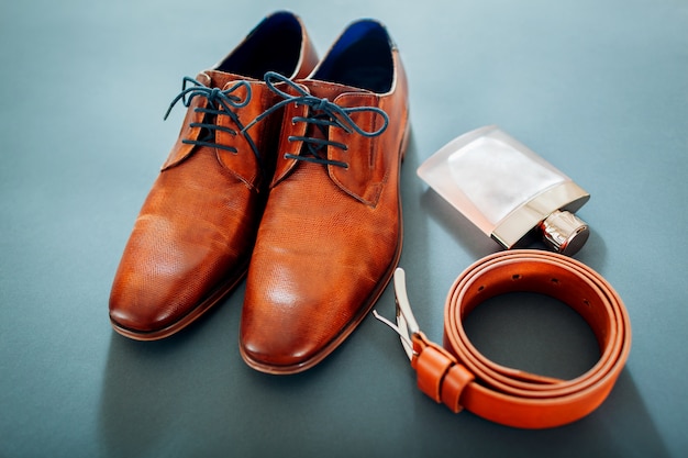 chaussures cuir marron homme